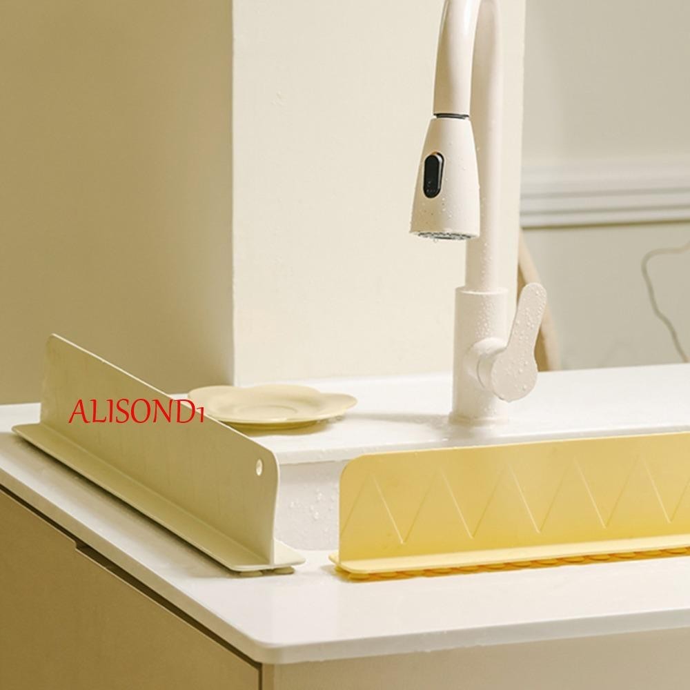 Alisond1 แผ่นกั้นอ่างล้างจาน พร้อมถ้วยดูด ซิลิกาเจล กันกระเด็น ใช้ซ้ําได้ ดูดซับน้ํา ที่แข็งแกร่ง กันน้ํามันกระเด็น อ่างล้างจาน พนังครัว เคาน์เตอร์