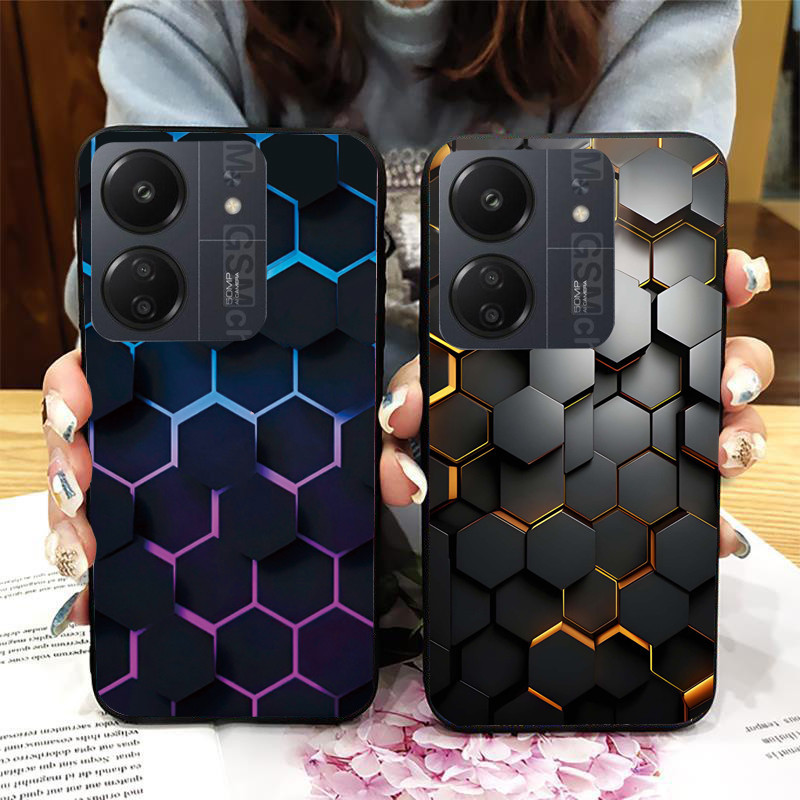 เคสโทรศัพท์มือถือ ซิลิโคน กันกระแทก หรูหรา สําหรับ Redmi 13C