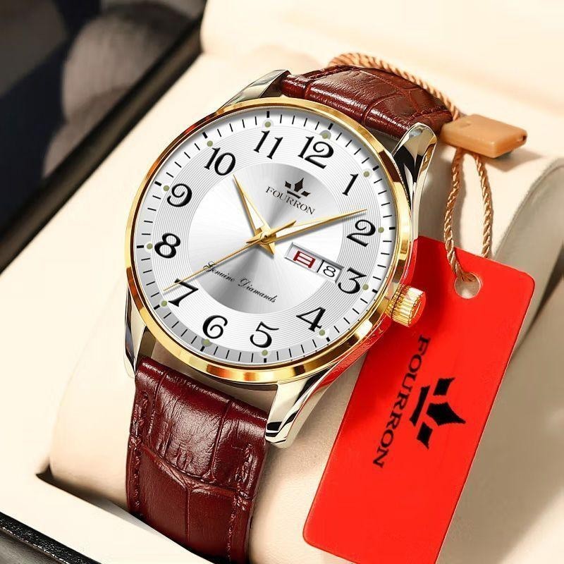 Swiss ของแท้ นาฬิกาข้อมือดิจิทัล กลไกอัตโนมัติ เรืองแสง กันน้ํา มีปฏิทินคู่ สําหรับผู้ชาย