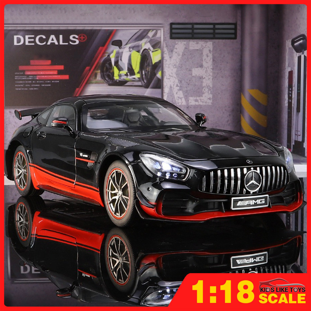 Klt 1:18 Benz AMG GTR โมเดลรถยนต์ โลหะผสม ของเล่นสําหรับเด็กผู้ชาย