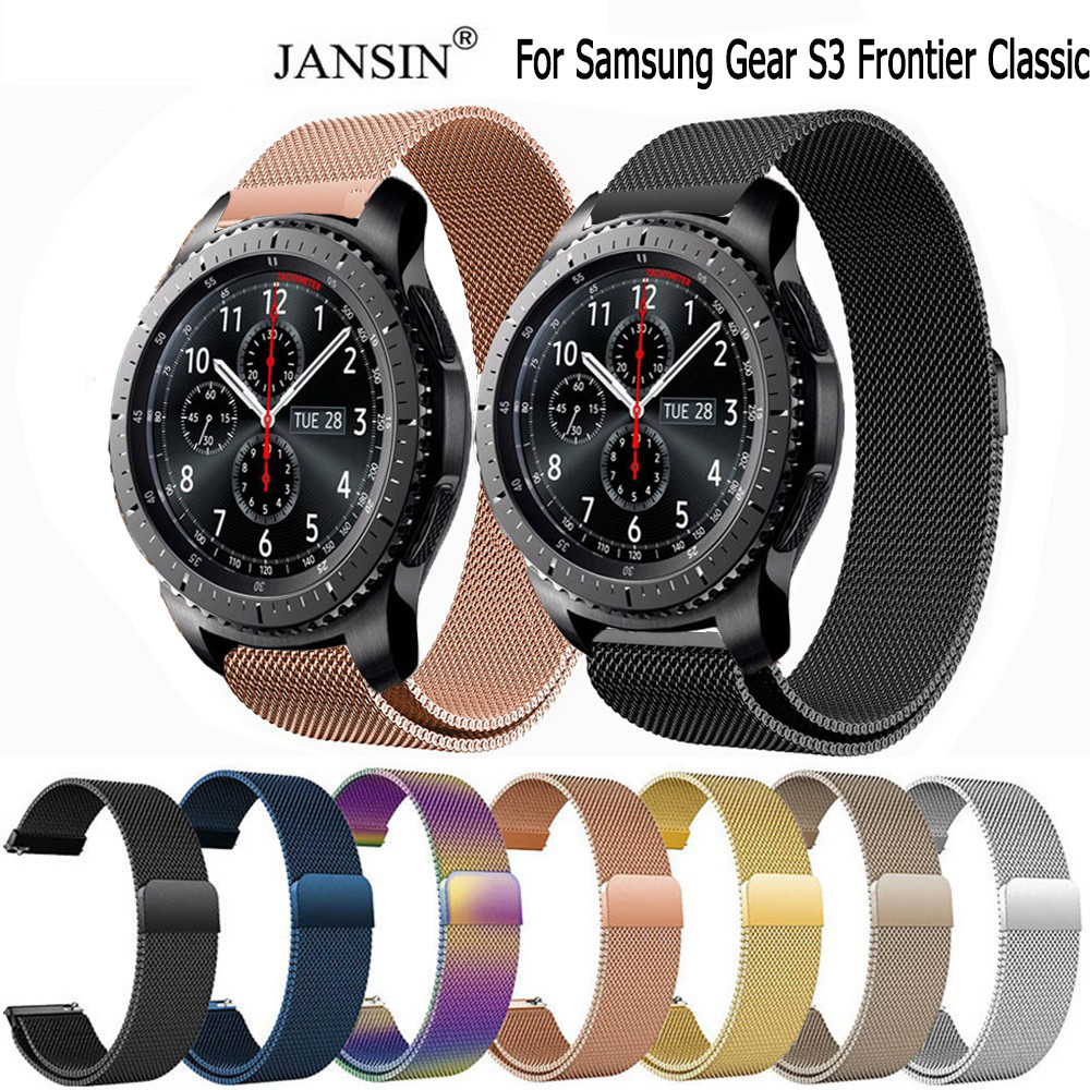 สายนาฬิกาข้อมือ สเตนเลส แม่เหล็ก สําหรับ Samsung Gear S3 Frontier Classic