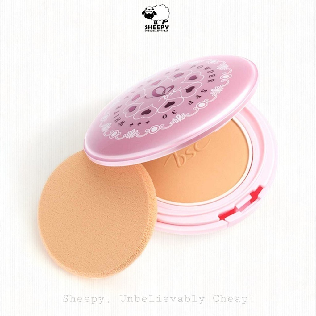 BSC WHITE PINK BB POWDER SPF30 PA+++ แป้ง ไวท์ พิงค์ บีบี พาวเดอร์ เอสพีเอฟ 30 พีเอ+++ ตลับจริง แถม รีฟิล