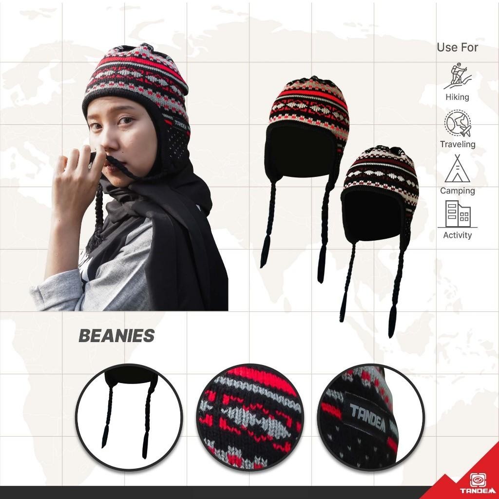 หมวก Tandem Beannie สําหรับผู้ชายและผู้หญิงหมวกบีนนี่ป้องกันความเย็น KP052