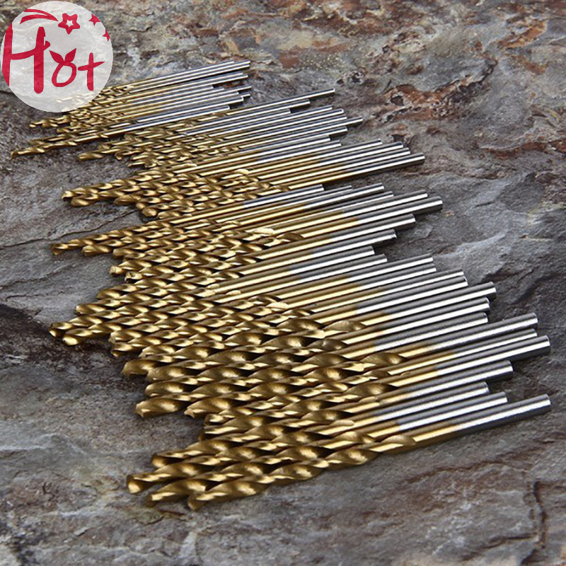 Ge ชุดดอกสว่านเหล็ก เคลือบไทเทเนียม ความเร็วสูง ทรงสี่เหลี่ยม 100/50 ชิ้น - รูปที่ 2