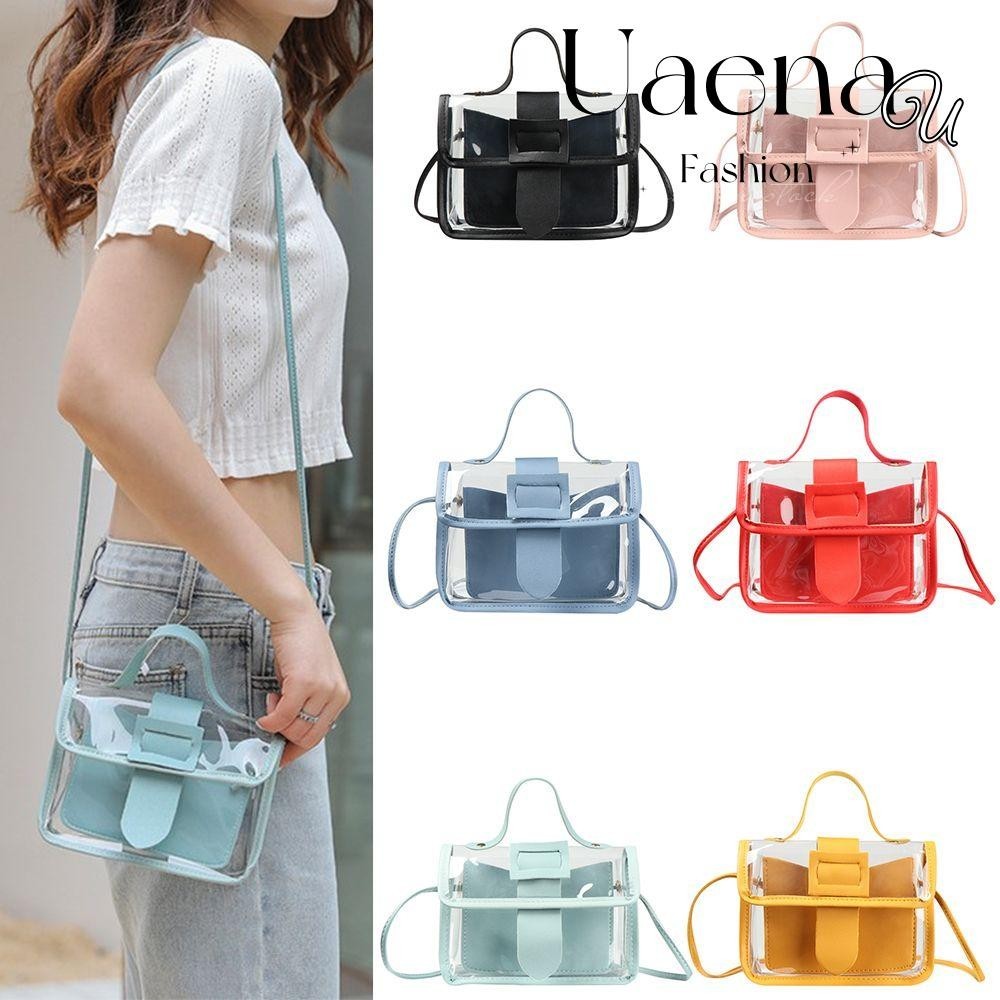 UAENAU Messager Bag Small PVC Transparent Square Clutches