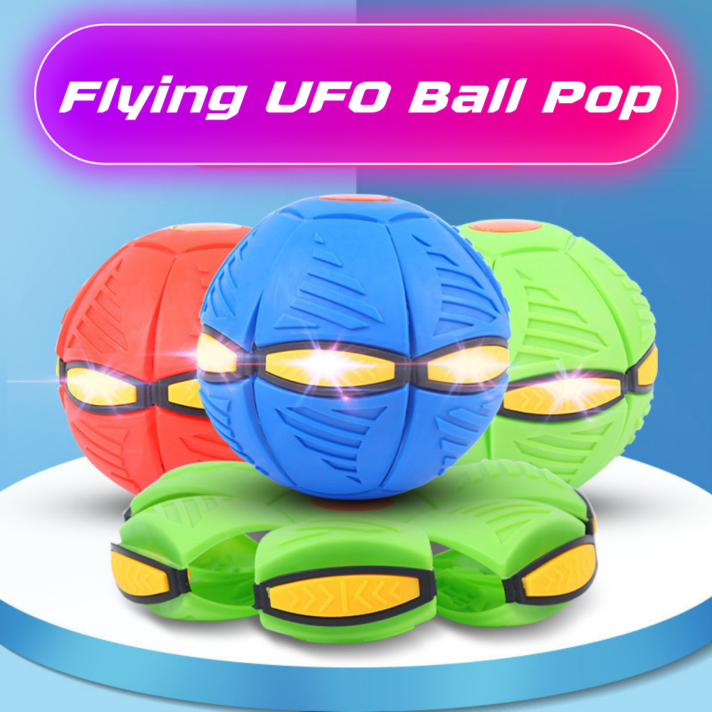 ลูกบอล UFO ลูกบอลจานบิน ของเล่นเด็ก ทำให้แบนแล้วก็เด้งขึ้นมา น่าเล่น เหมาะกับเด็ก และเป็นของขวัญ Tinymarket