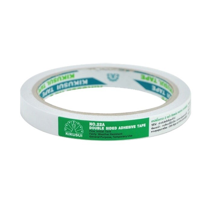 เทปเยื่อกาว เทปกาว 2 หน้า 12mm/18mm/24mmsx10หลา คุณภาพสูง No. 22A KIKUSUI (คิคูซุย) สองหน้าบาง US.Station - รูปที่ 4