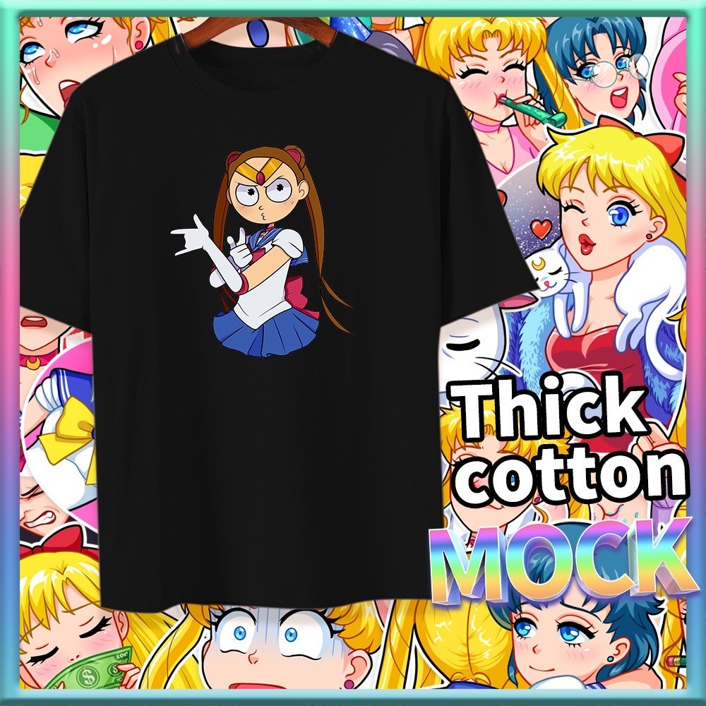 เรย์ 6 เสื้อยืด Sailor Moon Shirt rick and morty T Shirt Cotton Unisex Asia Size