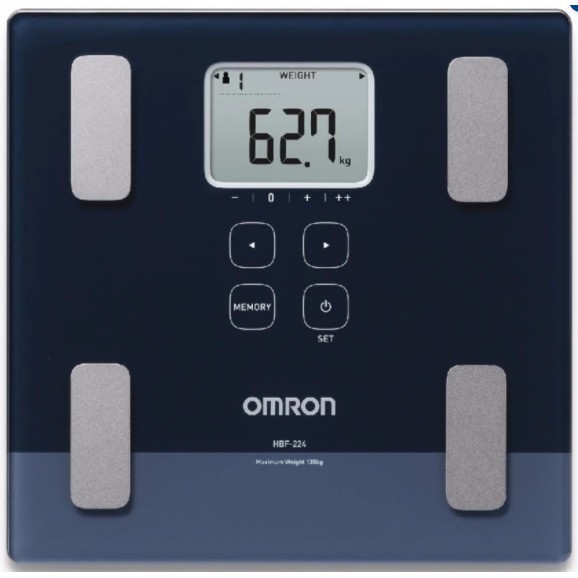 กิโลดิจิตอล เครื่องชั่งน้ำหนัก วิเคราะห์ไขมัน OMRON รุ่น HBF-224 แสดงค่า BMI, BODY AGE (รับประกันศูนย์)