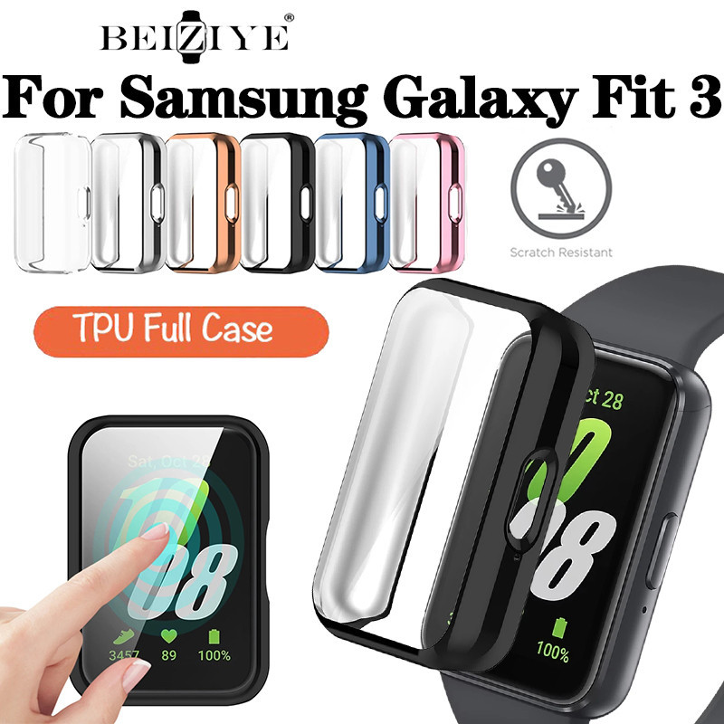 เคส TPU นิ่ม สําหรับ Samsung Galaxy Fit3 สมาร์ทวอทช์ ป้องกันเต็มหน้าจอ สําหรับ Samsung Galaxy Fit3 ป้องกันเต็มหน้าจอ อุปกรณ์เสริม