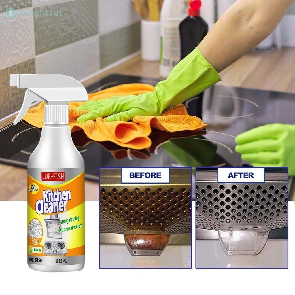 60ml โฟมทำความสะอาดห้องครัวจาระบีคราบ Remover Degreaser สเปรย์โฟมทำความสะอาดห้องครัวผลิตภัณฑ์ทำความสะอาดบ้าน TH