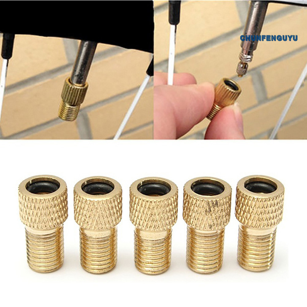 [CFGY] อะแดปเตอร์วาล์วปั๊มลมยางจักรยาน Presta to Schrader 5 ชิ้น