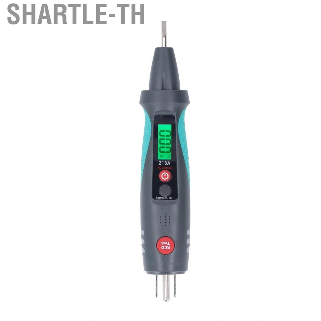 Shartle-th Electrical Tester Easy To Read 218A AC12V‑300V Socket Non Contact LCD Display Multifunctional with Flashlight for
