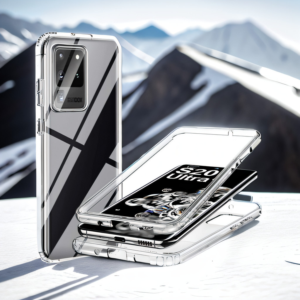 SAMSUNG 360° คลุมทั้งหมดเคสใสสําหรับSamsung Galaxy S24 Ultra S23 S22 S21 S20 FE S10 S8 S9 Plus S10E 