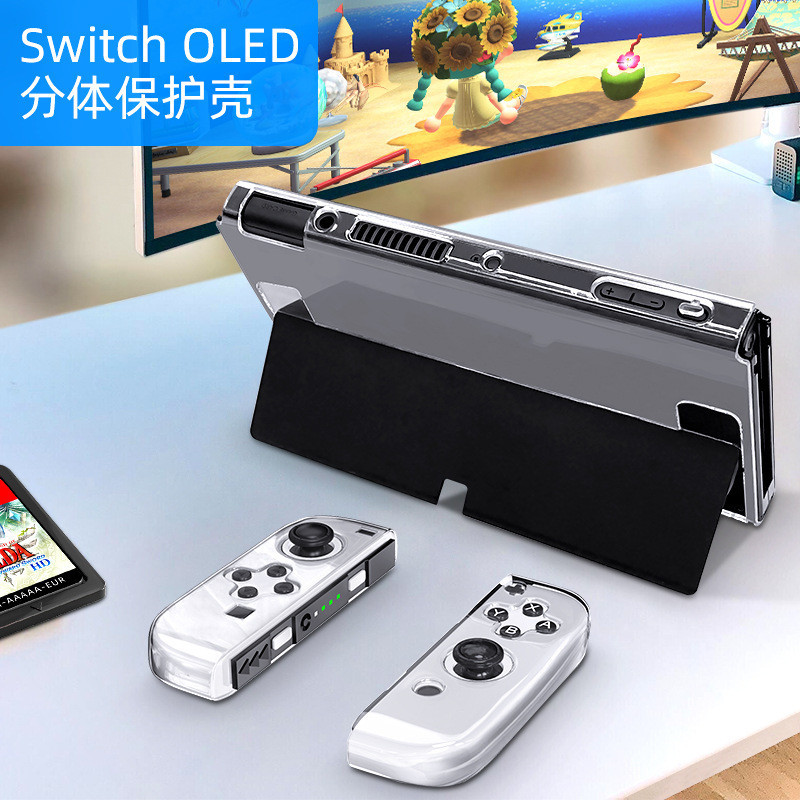 Haifva เคสป้องกัน สําหรับ Nintendo Switch OLED TPU ใส เคสป้องกัน สําหรับ NS OLED อุปกรณ์เสริมเกม