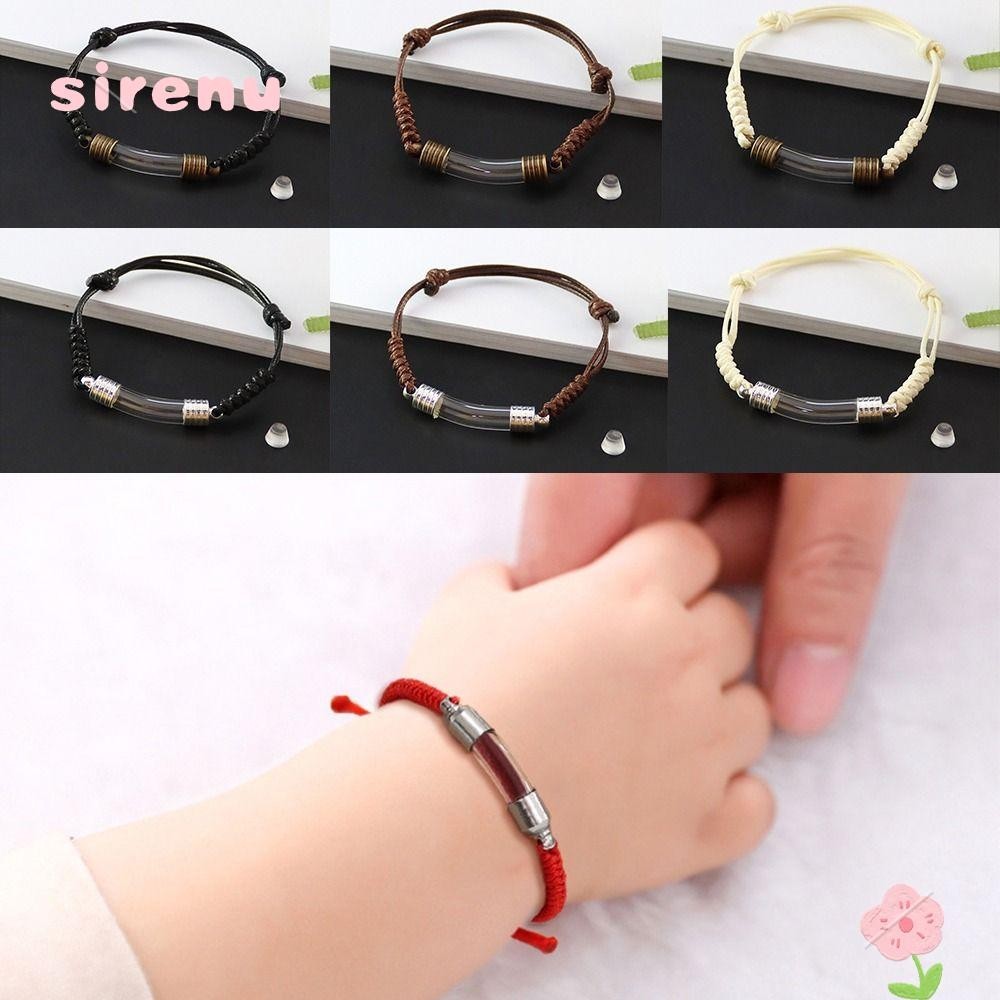 Sirenu สร้อยข้อมือ จี้ขวดน้ําหอม แบบถัก ปรับได้ DIY