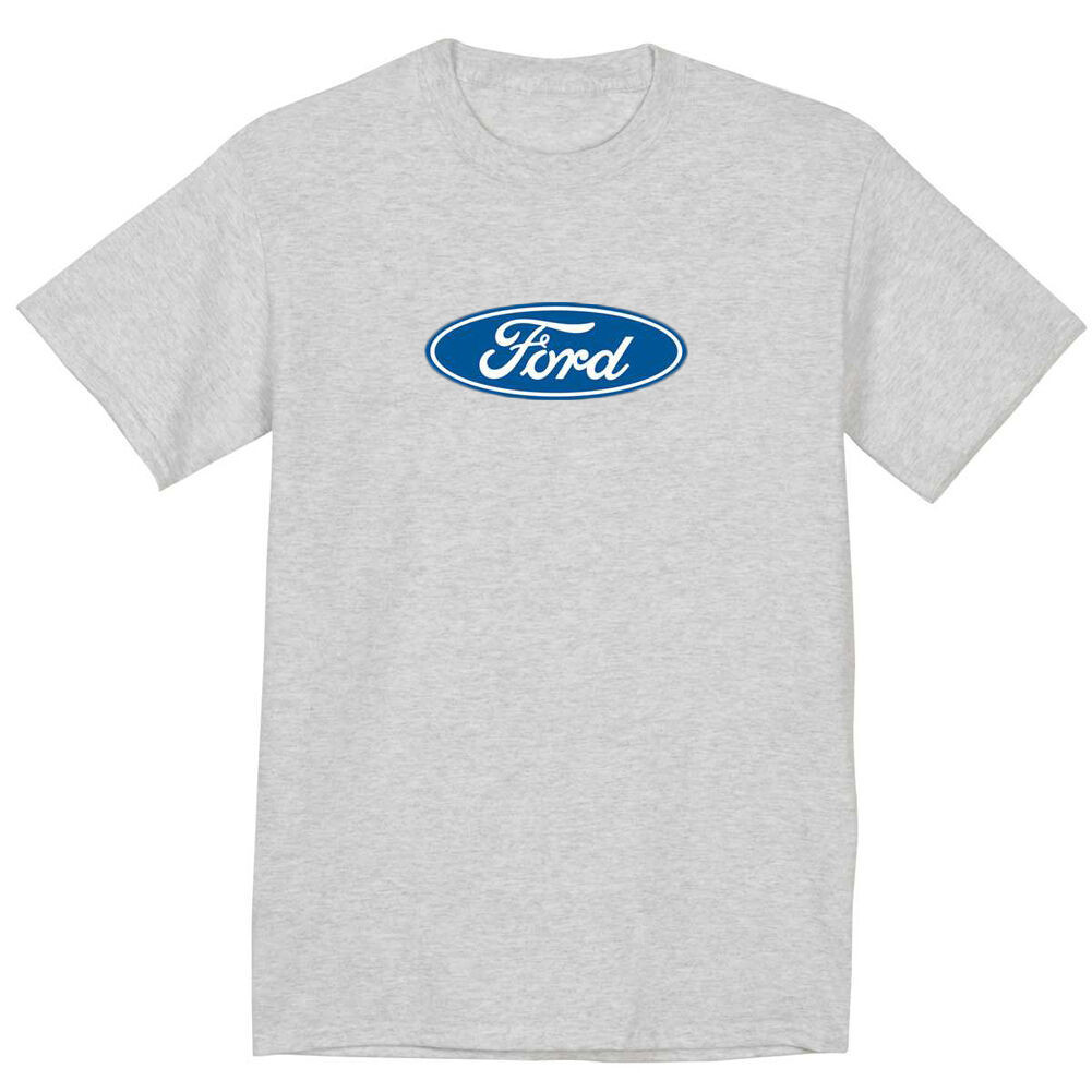 เสื้อยืด Ford Blue Ford Logo Tee Shirt Ford Design Tshirt Mens Grey Blue Design