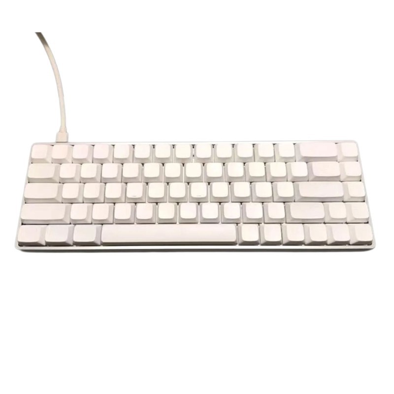 Fir 68Key Blank Keycaps หนา PBT สีขาว Keycaps สําหรับ AK680 RK68 คีย์บอร์ด