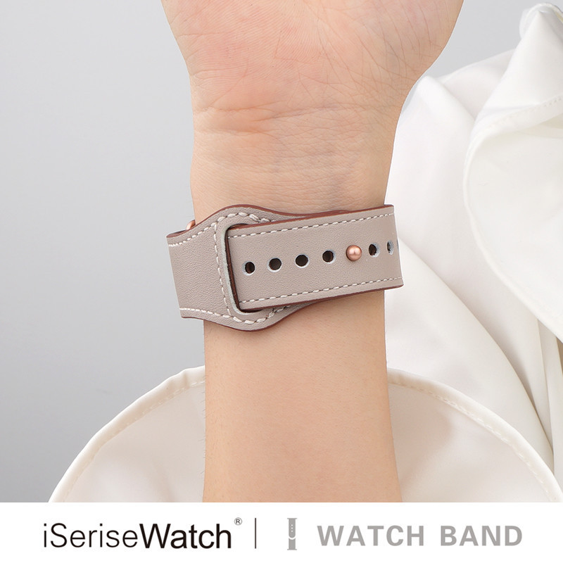 สายนาฬิกาข้อมือหนัง สําหรับ iWatch band 44 มม. 45 มม. 41 มม. 40 มม. 49 มม. 42 มม. 38 มม. 45 44 มม. correa bracelet iWatch series 3 4 6 SE 7 8 ultra