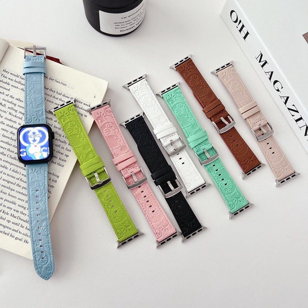 สายนาฬิกาข้อมือหนังแท้ สําหรับ Apple Watch 9 8 7 SE 6 5 4 3 2 1 Ultra2