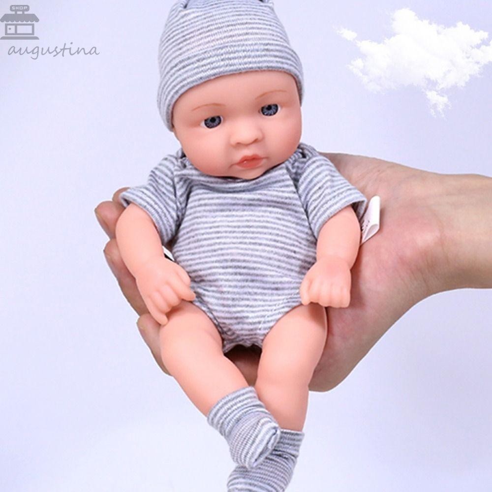 Augustina ตุ๊กตาเด็กทารกแรกเกิด แบบซิลิโคน สัมผัสนุ่ม ขนาดเล็ก 20 ซม.