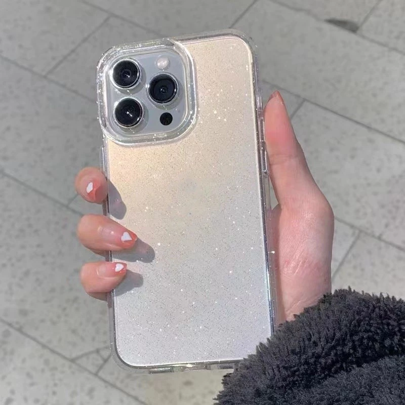 จัดส่งทันที เคสใสกากเพชร สำหรับ iPhone 16e 17e 17 11,12,13,14,15, Pro Plus Max Promax Xs Xr Max 7,8,SE2,SE3 7Plus 8Plus