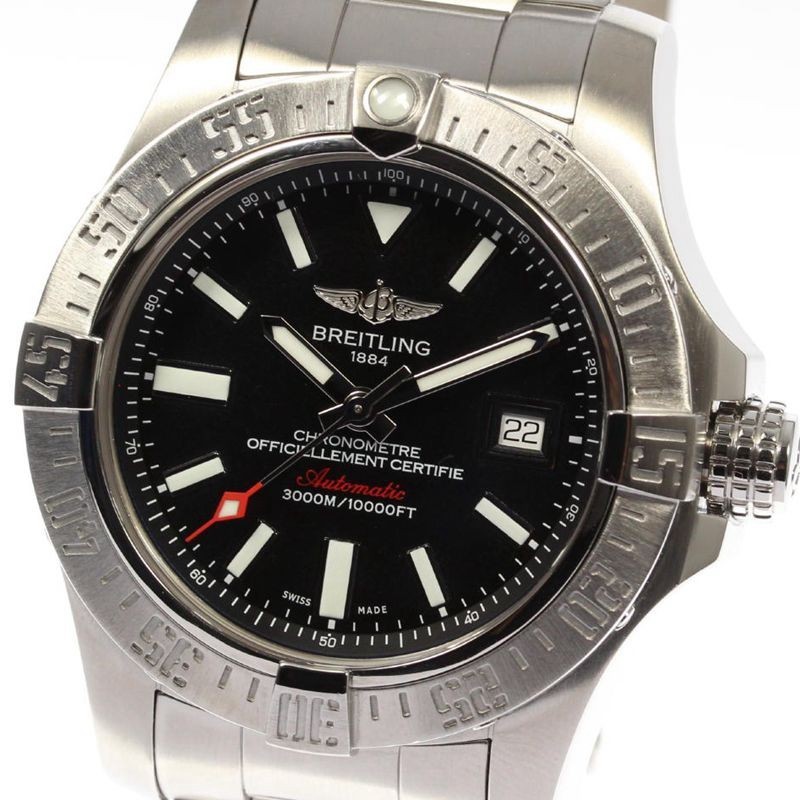 Breitling นาฬิกาข้อมืออัตโนมัติ สําหรับผู้ชาย1733110นาฬิกาข้อมือ Swiss Original
