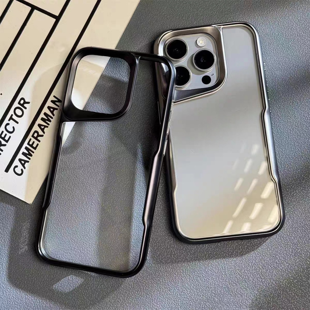 เคสโทรศัพท์มือถือ ไทเทเนียมใส ผิวด้าน กันกระแทก หรูหรา สําหรับ iPhone 15 14 13 12 11 Pro Max 13 12 11 Pro 6 7 8 Plus Xs Max XR X X