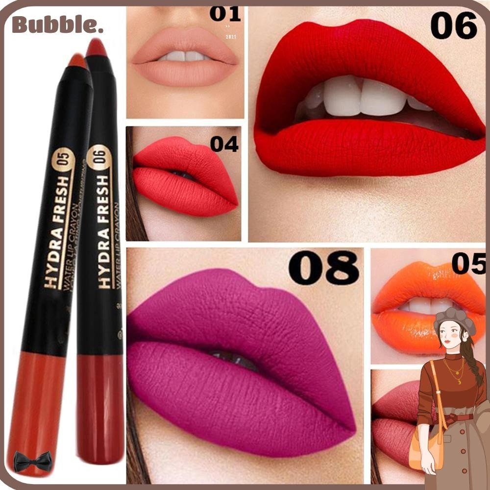 Bubble ลิปสติก ดินสอ เนื้อแมตต์ กํามะหยี่ สีนู้ด เซ็กซี่ ติดทนนาน