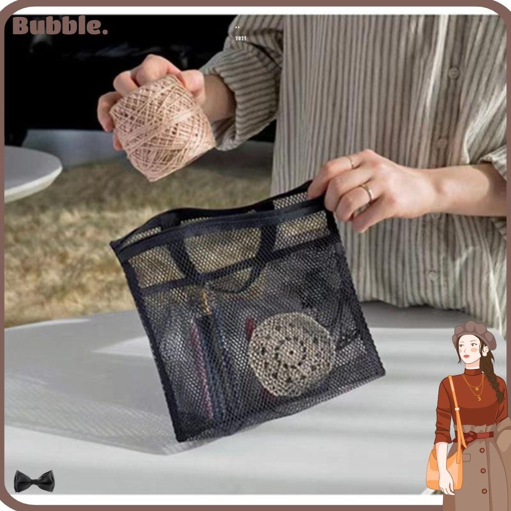 Bubble กระเป๋าตาข่ายอาบน้ํา มีซิป แห้งเร็ว แบบพกพา เบาพิเศษ สําหรับเดินทาง