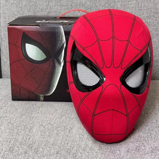 หมวกกันน็อคคอสเพลย์ Spiderman face Hood Cover Eyes ขยับได้ พ…
