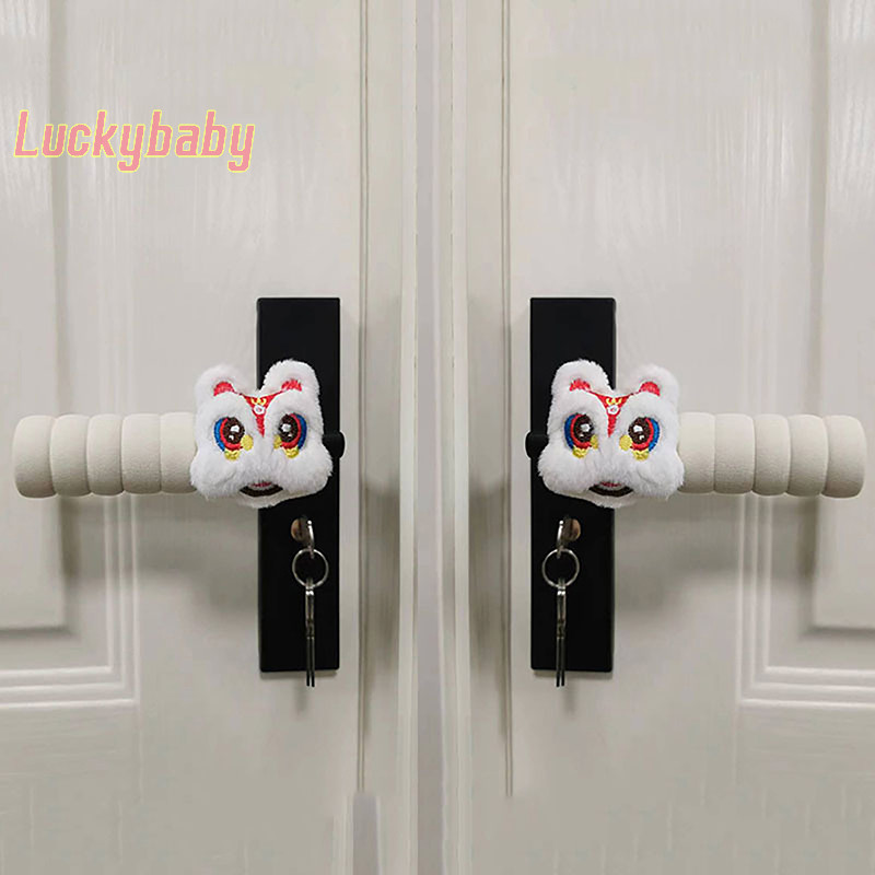 [เด็กโชคดี] มือจับประตูคริสต์มาสฝาครอบป้องกันมือจับประตูฝาครอบป้องกันการชนกันประตูตกแต่งห้องใหม่ - รูปที่ 5