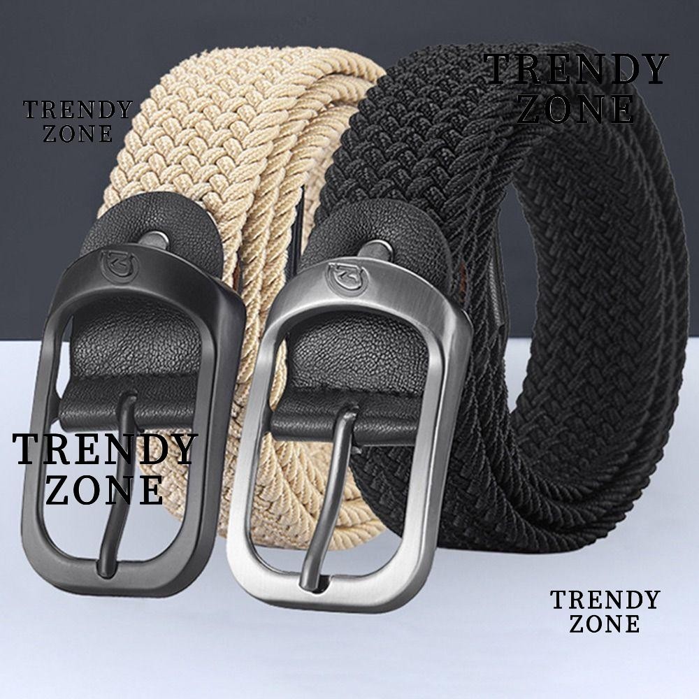 Trendyzone เข็มขัดไนล่อนถัก ลําลอง แบรนด์หรู ออกแบบดี สําหรับผู้ชาย