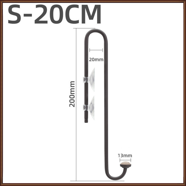 Jaz เครื่องพ่นไอน้ํา CO2 สเตนเลส CO2 พร้อมจุกสุญญากาศ และท่อเชื่อมต่อรูปตัว U สําหรับตู้ปลา