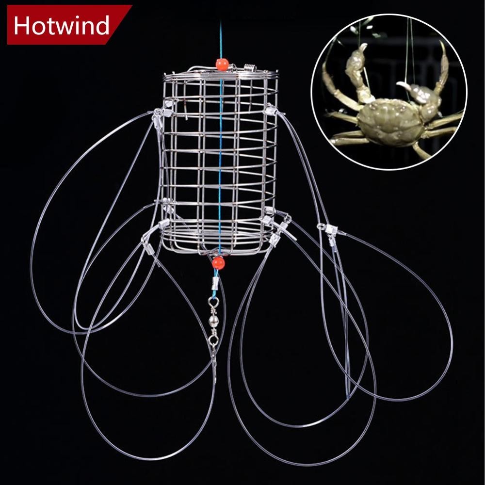 Hotwind กรงดักปลา ปู กุ้งก้ามกราม สเตนเลส ขนาดเล็ก K4V8 1 ชิ้น