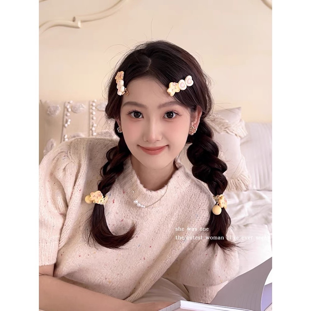 กิ๊บติดผม ยืดหยุ่นสูง ลายดาวน่ารัก ทนทาน สไตล์เจ้าหญิง สําหรับผู้หญิง 2024