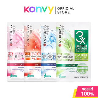 Rojukiss Supercharge Supersoft Mask 25mlโรจูคิส แผ่นมาสก์บำรุงผิว(Whitening/Lifting/Hydrating/Anti Acne)
