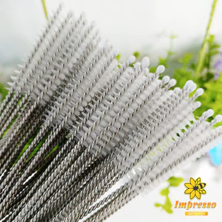 Impresso แปรงล้างหลอดดูด จุกนม ขนไนล่อน ไม่ทำให้เป็นรอย Stainless steel soft straw straw brush