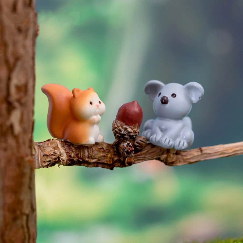ตุ๊กตาตกแต่งสวนสัตว์น้อยกบเป็ดสีเหลืองสำหรับจัดสวนถาดไมโครแลนด์สเคป thumbnail 5
