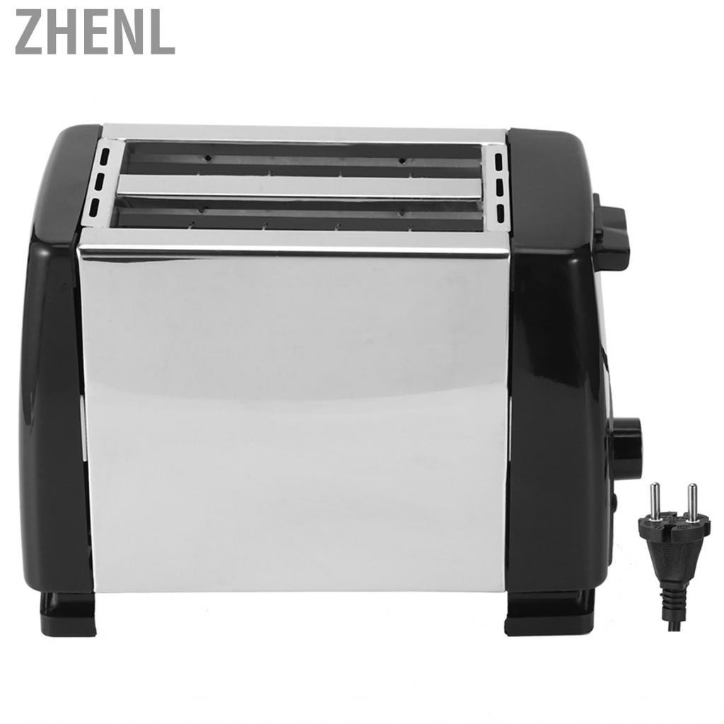 Zhenl 650-850W Automatic Bread Toaster Baking Breakfast Machine Stainless Steel 2 Cooking EU Plug 220 - 240V