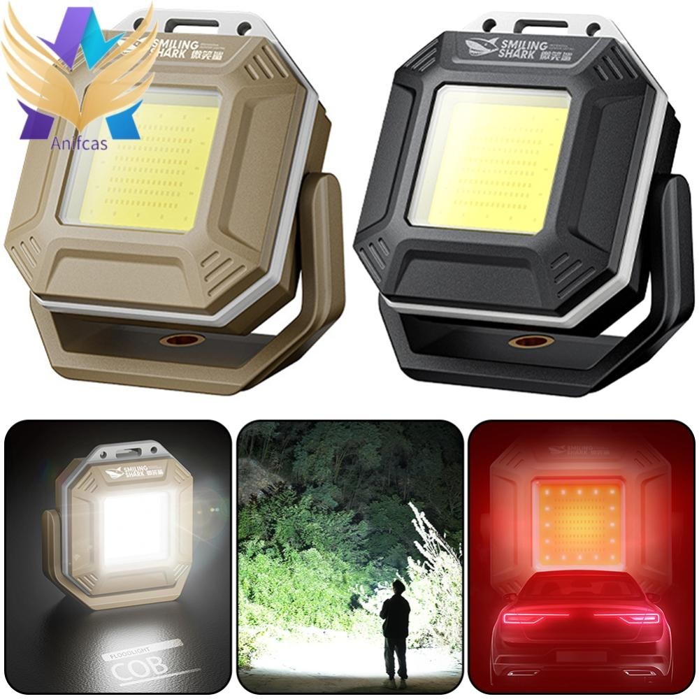 ไฟฉาย LED COB แบบชาร์จไฟได้ พร้อมฐานแม่เหล็ก