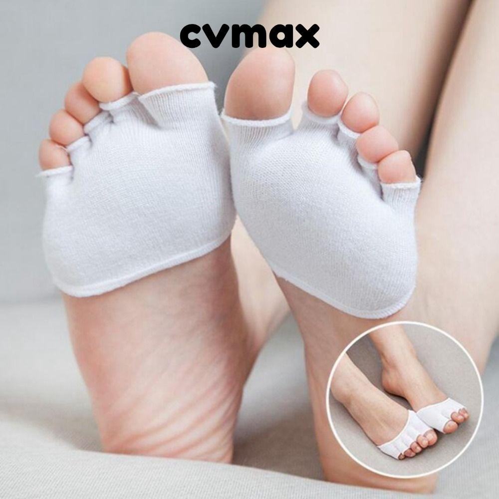 Cvmax Toe Socks, Black/White/Nude/Pink Foot Care ถุงเท้าห้านิ้ว, เกาหลี Toe Separator Half Insoles Breathable Casual ถุงเท้าฤดูร้อน