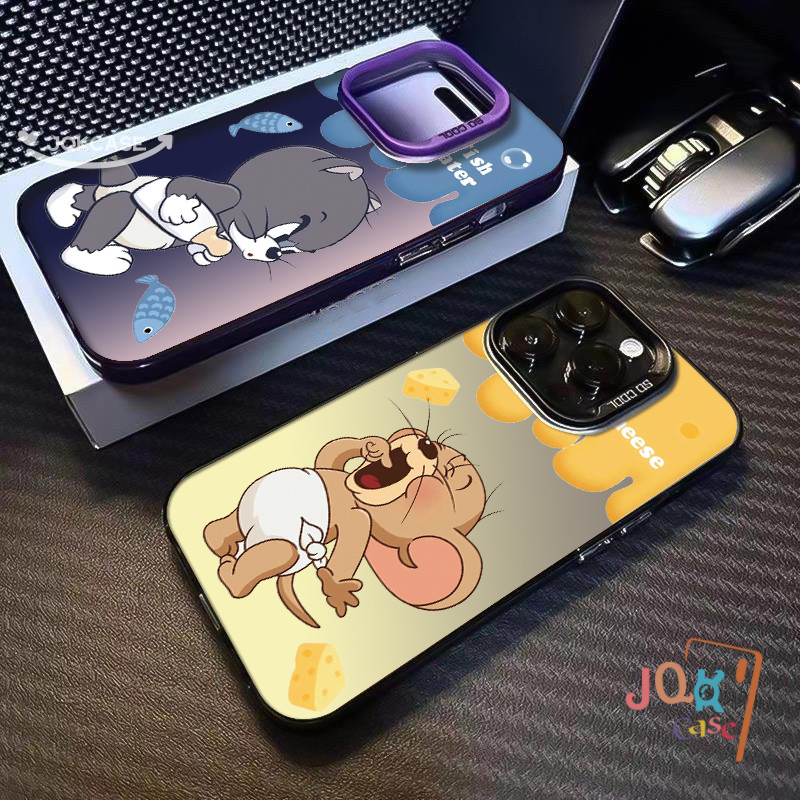 เคสคู่ แมวและเมาส์ สำหรับ OPPO A38 A76 A58 A5s A77s A16 A55 A31 A12 A78 A57 A17K A16s A7 A17 A3s 15 A77 A18 A74 A54 เคส