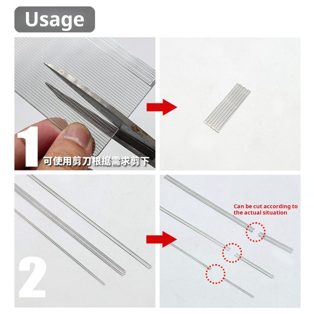 Moshi MX043-048 รุ่นตาข่ายรายละเอียด Etching แผ่น PE สําหรับ Gundam Gunpla GK Mecha ทําเครื่องมืองานอดิเรก DIY อุปกรณ์เสริม - รูปที่ 5