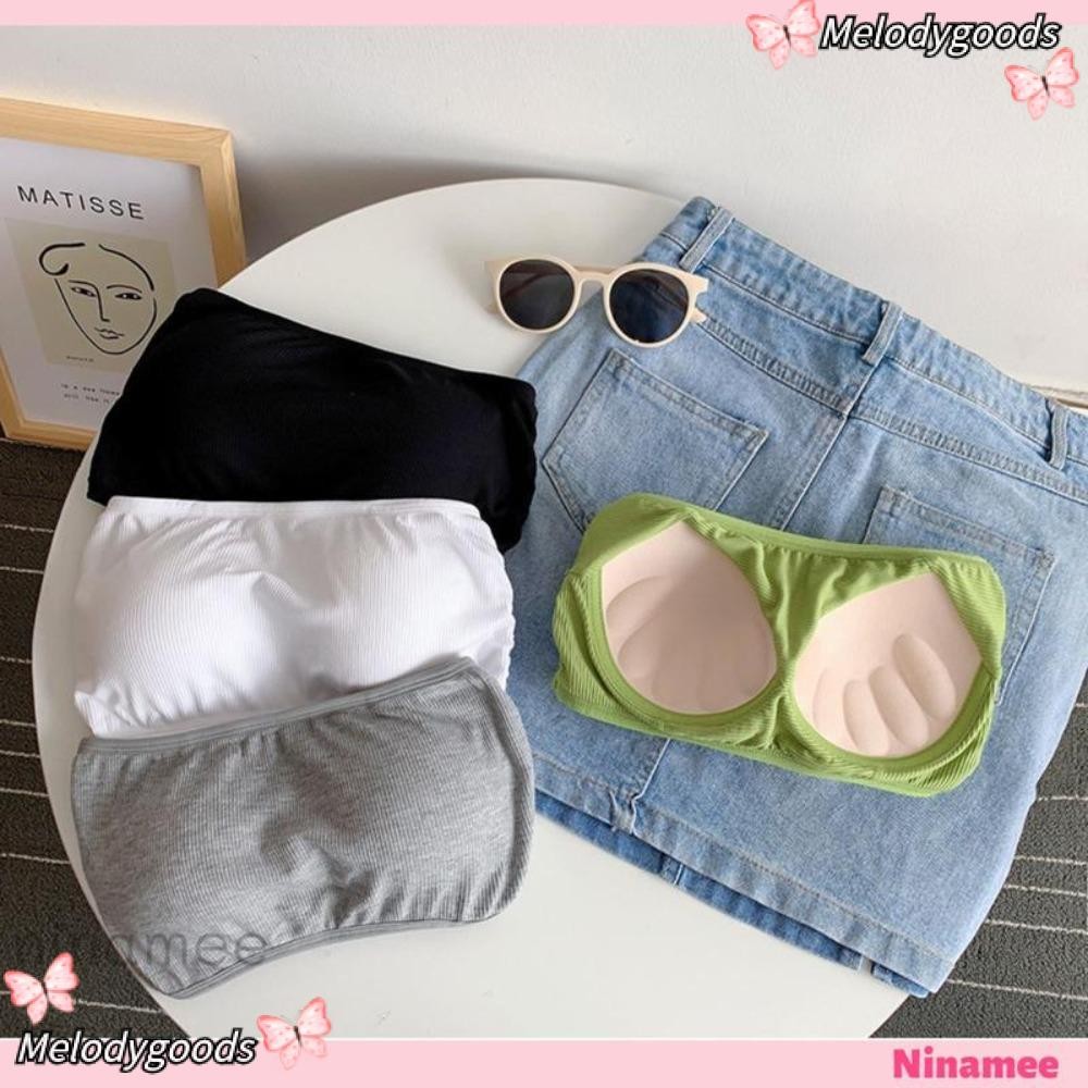 Melodg Tube Top, Bra Tubeless Anti-slip Tube Bra, Anti-glare Summer Crop Tops