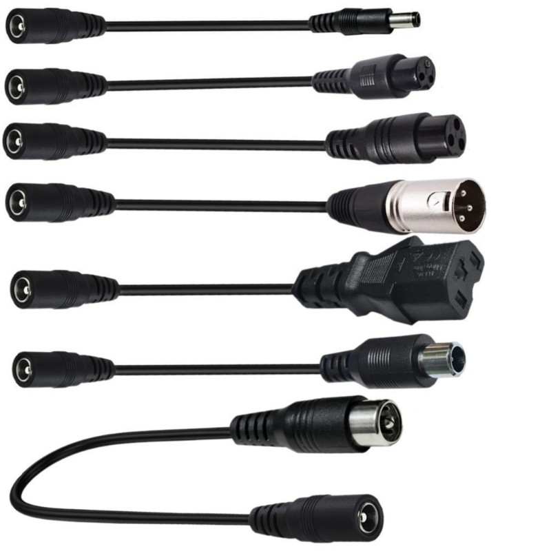 Copper Wire DC5521 Female to 3PIN Aviation Head Adapter Cable Converter Cord