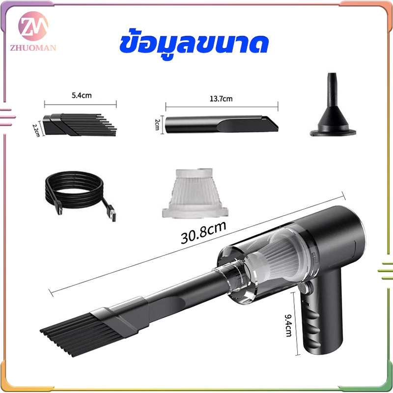 เครื่องดูดฝุ่นไร้สาย สำหรับรถยนต์และในบ้าน thumbnail 10