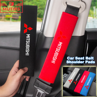 2 ชิ้น Mitsubishi เข็มขัดนิรภัยรถยนต์ แผ่นรองไหล่ ปลอกหุ้มเข…