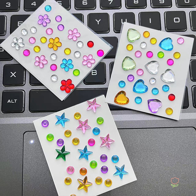 สติ๊กเกอร์รางวัลเด็ก เคสโทรศัพท์ เครื่องประดับ สติ๊กเกอร์ DIY สติ๊กเกอร์ดาวห้าแฉกขนาดเล็ก-CY