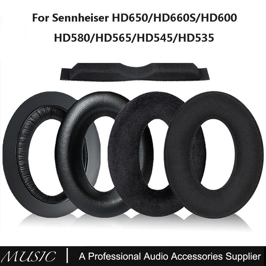 สําหรับ SENNHEISER HD650 HD600 HD580 HD660 S HD565 HD545 หูฟังแผ่นรองหูฟังเปลี่ยน